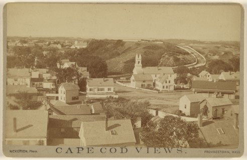 Cape Cod Views. P. Town from Center Church; G.H. Nickerson, American, active 1860s - 1880s, 1880s; Albumen silver print