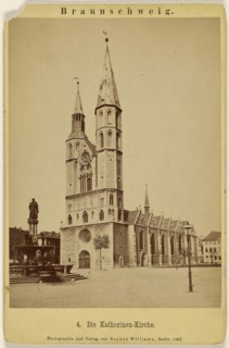Braunschweig. Die Katharinen-Kirche; Sophus Williams, German, active Berlin, Germany 1860s - 1880s, 1887; Albumen silver print