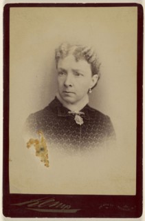 Vignette-style portrait of an  woman; Kemp, American, active Trenton, New Jersey 1890s, 1880s; Albumen silver print