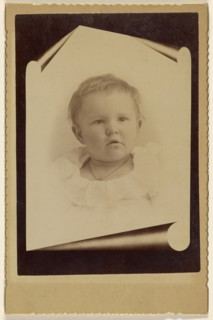 baby, in close-up; 1870s; Albumen silver print