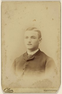 young man, standing; Olsen, American, active Hartford, Connecticut 1870s - 1880s, 1870s; Albumen silver print