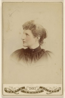 woman, in profile to left; Martin, American, active Chicago, Illinois 1890s, 1893; Hand-colored albumen silver print