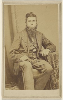 man with longish beard, seated; John P. Percival, American, active Hackettstown, New Jersey 1880s, about 1870; Albumen silver