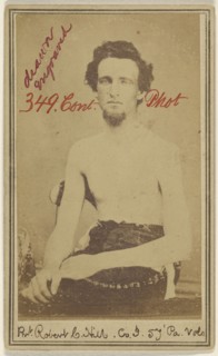 Prvt. Robert C. Hill Co. 3. 57 Pa. Vols; Attributed to William H. Bell, American, 1830 - 1910, about 1864; Albumen silver print