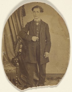 man, standing; L. Laporte, French, active Paris, France 1860s, 1860s; Albumen silver print