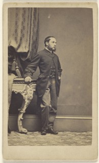 man with long muttonchops, standing; Kitchen, British, active Birkenhead, England 1860s, 1860s; Albumen silver print