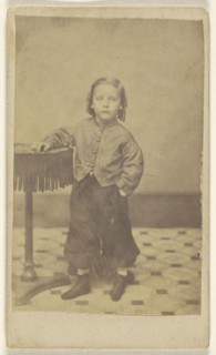 little girl, standing; W.J. Miller, American, active Baltimore, Maryland 1860s - 1870s, about 1865; Albumen silver print