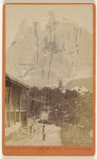 Le Wetterhorn. Vue Prise de Grindelwald; Florentin Charnaux, Swiss, 1832 - 1883, active Geneva, Switzerland 1850s - 1880s