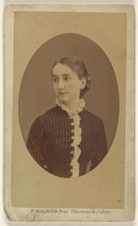 woman, in quasi-oval style; Ferdinand J. Mulnier, French, born 1825, active Paris, France 1870s, about 1878; Albumen silver