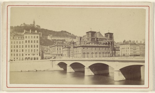 Lyon, la cathedrale; Muzet Joguett: Pere & Fils; about 1867; Albumen silver print