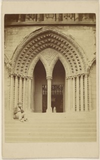 Lichfield Cathedral. South Door; British; November 7, 1865; Albumen silver print