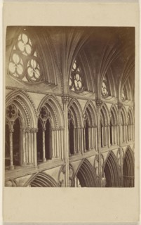 Lichfield Cathedral. Triforium in Nave; British; November 6, 1865; Albumen silver print