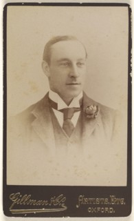 man with flower in his lapel; Gillman & Company; about 1875; Albumen silver print