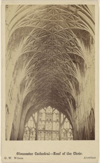 Gloucester Cathedral - Roof of the Choir; George Washington Wilson, Scottish, 1823 - 1893, November 18, 1865; Albumen silver