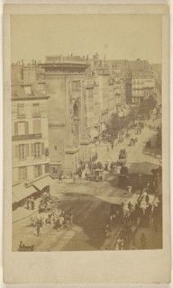 Porte St. Denis; French; 1860; Albumen silver print
