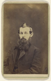 man with full beard, seated; George A. Lenzi, American, 1835 - 1912, active Morristown, Pennsylvania, 1864 - 1866; Albumen