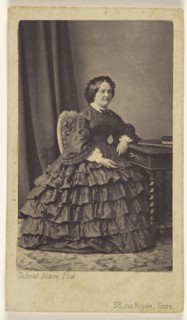 woman, seated; Gabriel Blaise, French, active Tours, France 1860s - 1870s, about 1862; Albumen silver print