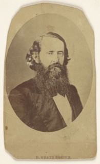 bearded man, in oval format; Attributed to B. Gratz Brown, American, active 1860s, about 1865; Albumen silver print