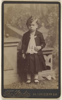 little girl, standing; The Studio; 1865 - 1870; Albumen silver print