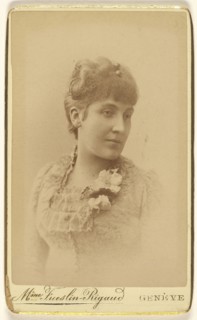 woman, in vignette-style; Mme L. Fueslin-Rigaud, Swiss, active 1860s - 1870s, 1865 - 1870; Albumen silver print