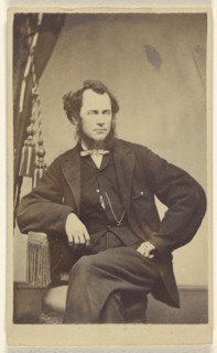 bearded man with moustache, seated; S.B. Howard, American, active Pottsville and Reading, Pennsylvania 1860s, 1865 - 1870