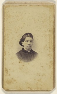 woman, in vignette-style; S.G. Sheaffer, American, active Hanover, Pennsylvania 1860s - 1870s, 1865 - 1870; Albumen silver