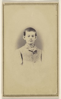 boy, in vignette-style; S.G. Sheaffer, American, active Hanover, Pennsylvania 1860s - 1870s, 1865 - 1870; Albumen silver print