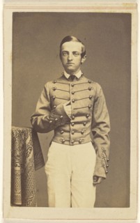 Union soldier in a Napoleon stance, probably a West Point cadet; Charles DeForest Fredricks, American, 1823 - 1894, 1862