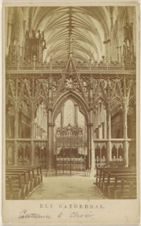 Ely Cathedral. Entrance to Choir; British; 1865 - 1870; Albumen silver print