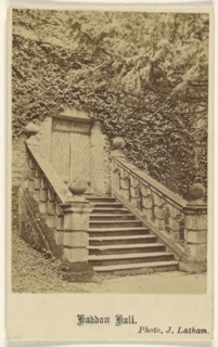 Hadden Hall. Door by which Dorothy Vernon escaped -; John Latham, British, active 1860s, October 30, 1865; Albumen silver print