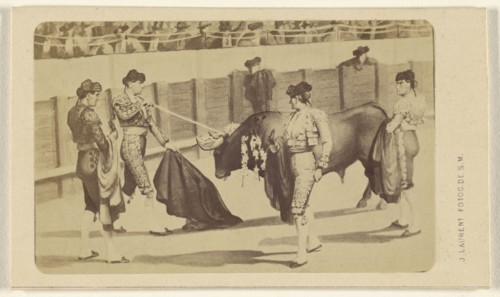 Le Finale. The Espara killing the Bull; Juan Laurent, French, 1816 - 1886, about 1865; Albumen silver print