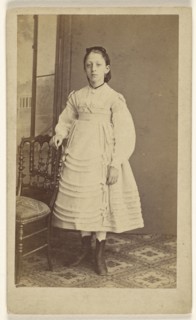 woman, standing; J. Bourens, French, active Metz, France 1860s, 1865 - 1870; Albumen silver print