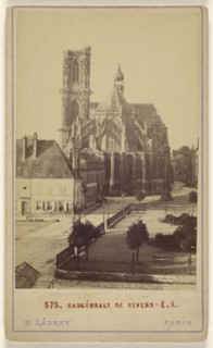 Cathdrale de Nevers; Ernest Ladrey, French, active Paris, France 1860s, about 1869; Albumen silver print