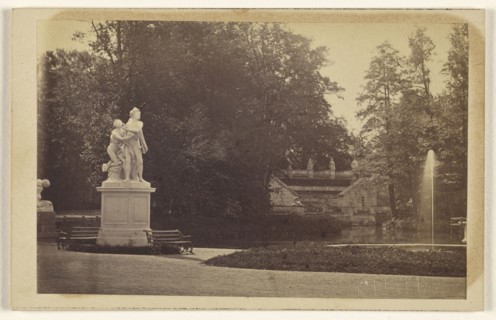 Warsaw, Poland View of a park; Karol Adolf Beyer, Polish, 1818 - 1877, about 1870; Albumen silver print