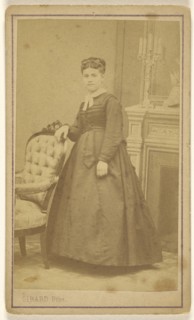 woman, standing; R. Girard, French, active Paris, France 1859 - 1860s, about 1865; Albumen silver print