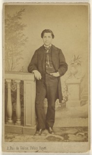 man, standing; L. Laporte, French, active Paris, France 1860s, about 1865; Albumen silver print