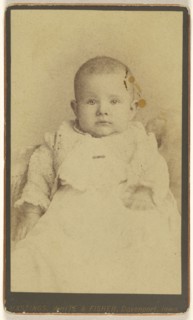 baby, seated; Hastings & White & Fisher; about 1885; Albumen silver print