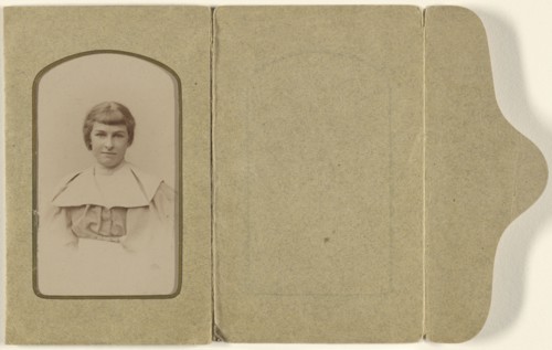 woman with Dutch Boy haircut; Hugo Engler, German, active 1870s, 1870s; Albumen silver print
