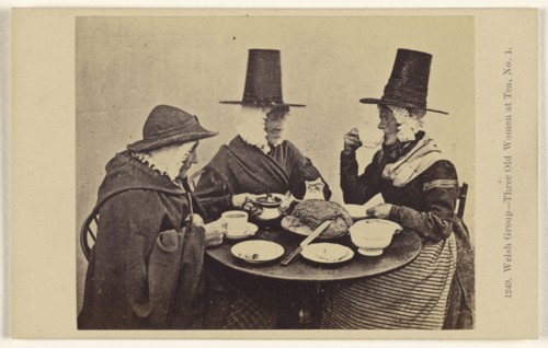 Welsh Group Three Old Women at Tea. No. 1; Francis Bedford, English, 1815,1816 - 1894, about 1865; Albumen silver print