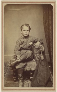 Eddie little boy, seated; J.W. Upham, American, active Jamestown, New York 1860s, 1862 - 1865; Albumen silver print