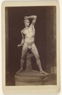 Sculpture of a boxer , Crevgante CVRA PII VII; Probably Edmondo Behles, Italian, born Germany, 1841 - 1921, 1865 - 1875
