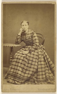 woman seated, with elbow on table, hand to cheek; Hanna Forthmeiier, Swedish, active 1860s - 1870s, 1865 - 1870; Albumen silver