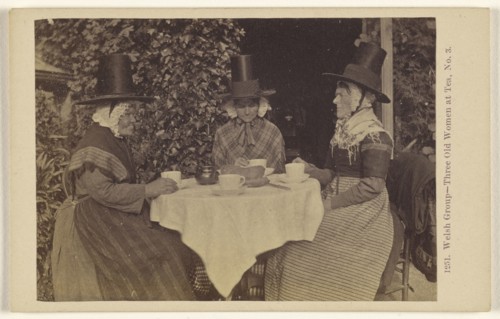 Welsh Group - Three Old Women at Tea, No. 3; Francis Bedford, English, 1815,1816 - 1894, 1864 - 1865; Albumen silver print