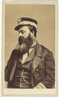 Admiral D.D. seated; Charles DeForest Fredricks, American, 1823 - 1894, 1865 - 1870; Albumen silver print