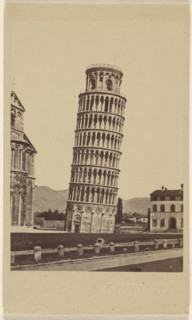 Leaning Tower of Pisa. 22 March 67. An incline of 13 feet from the perpendicular; Enrico Van Lint Italian, active Pisa, Italy