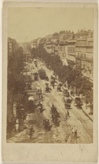 Bvd. des Italiens; French; about 1860; Albumen silver print
