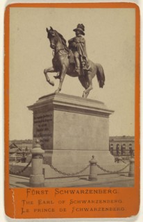 Furst Schwarzenberg. The Earl of Schwarzenberg. statue; Oscar Kramer, Austrian, 1835 - 1892, 1865 - 1870; Albumen silver print