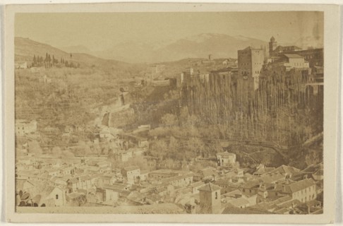 Panoramic view of the Alhambra, Granada, Spain; 1865 - 1870; Albumen silver print