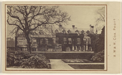 Newstead Abbey. Garden Front; A.W. & H. Cox; 1862-1865; Albumen silver print
