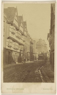 Old Houses at Rochester; Brooks & Taphouse; about 1865; Albumen silver print